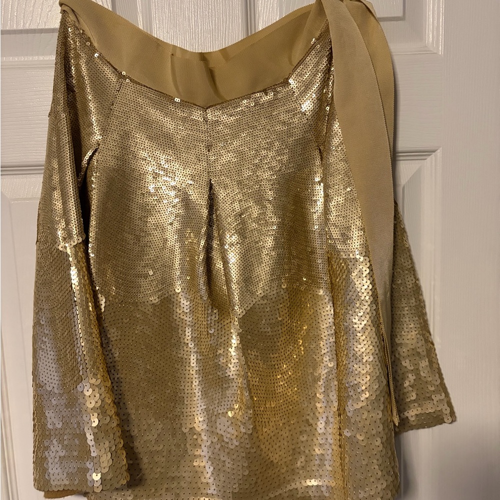 J. Crew Collection Gold Sequin Skirt